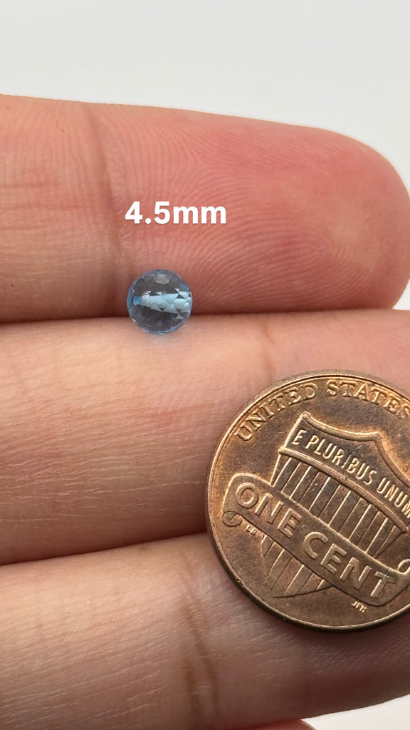 Loose Swiss Blue Topaz Beads - Drilled Through - Available in 3mm to 7mm Sizes