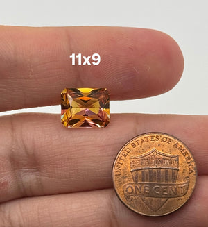 Natural Sunrise Topaz Emerald Cut