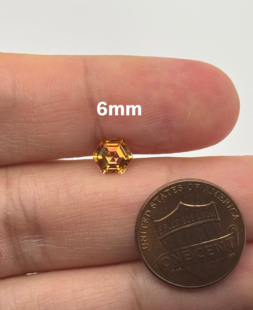 Natural Sunrise Mystic Topaz Hexagon Cut AAA Quality Faceted Gemstone Available in 5x5MM-10x10MM