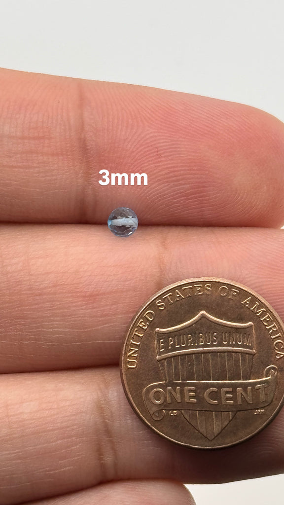 Loose Swiss Blue Topaz Beads - Drilled Through - Available in 3mm to 7mm Sizes