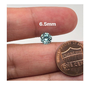 Lab Grown  Loose YAG Paraiba Round Gemstones Available in 6.5mm