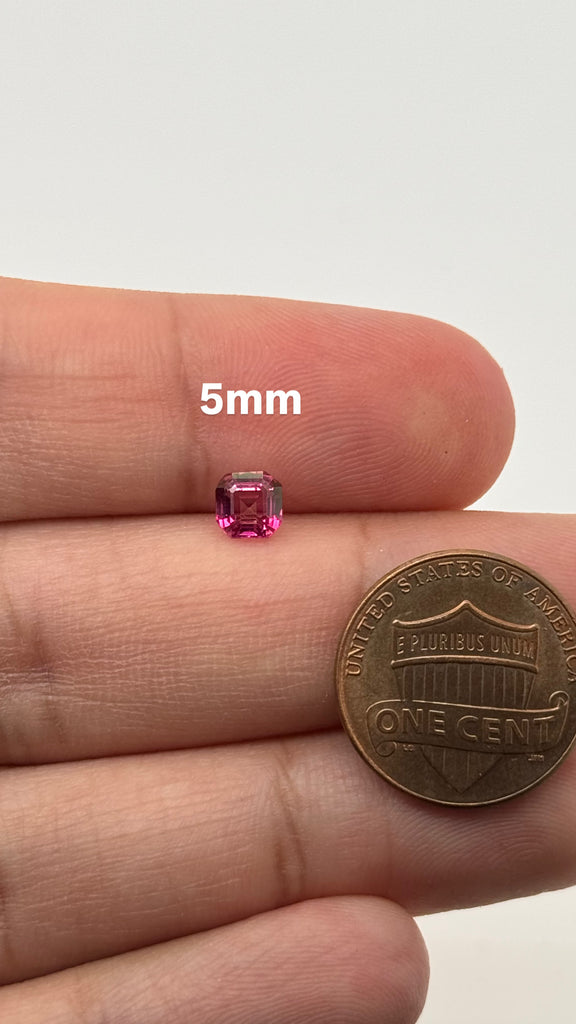 Natural Pure Pink Topaz Asscher Cut AAA Loose Gemstone Available in 5MM-10MM