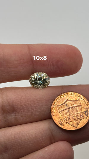 Lab Grown Bright Yellow Moissanite Oval Cut Eye Clean Quality DEF Color Available in 7x5mmMM - 10x8MM