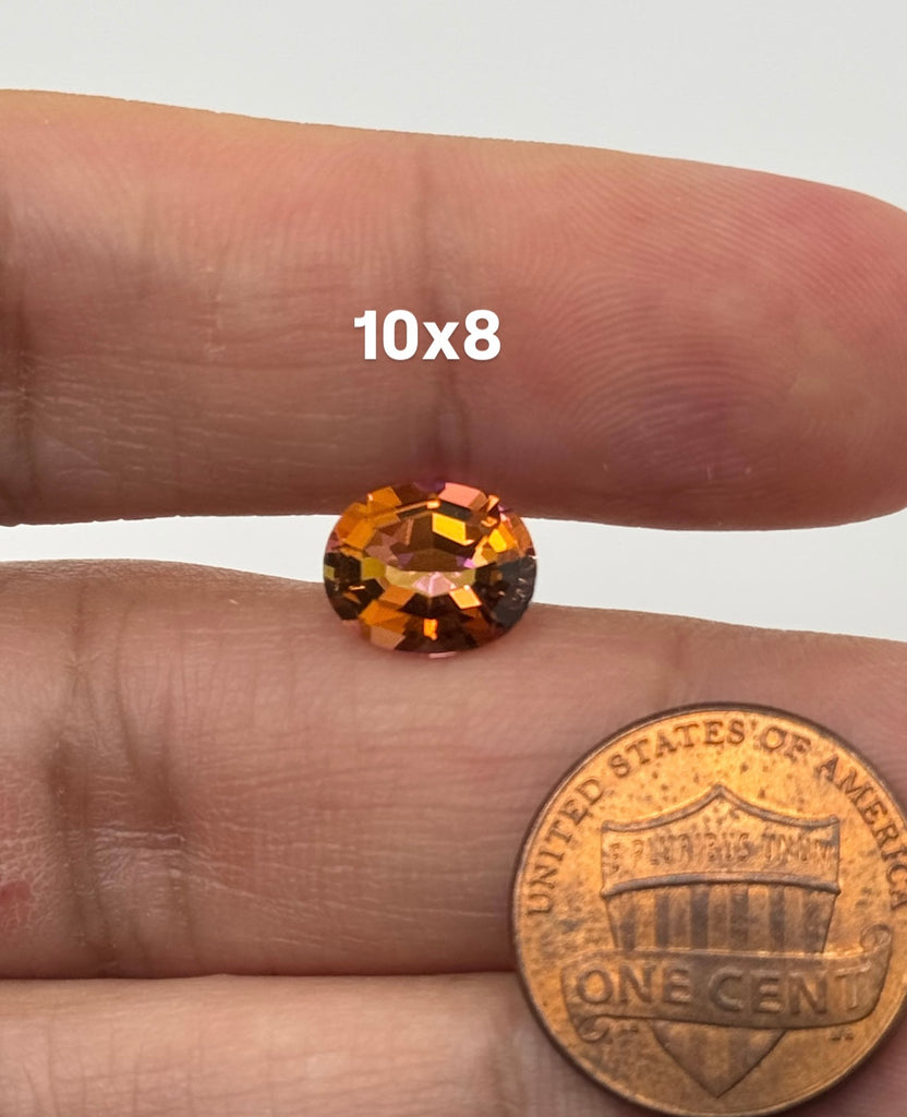 Natural Sunrise Mystic Topaz Oval Step Shape AAA Quality Faceted Gemstone Available in 8x6MM-12x10MM