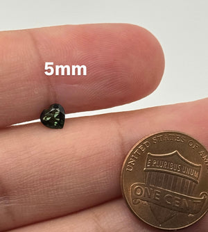 Natural Heart Loose Green Tourmaline