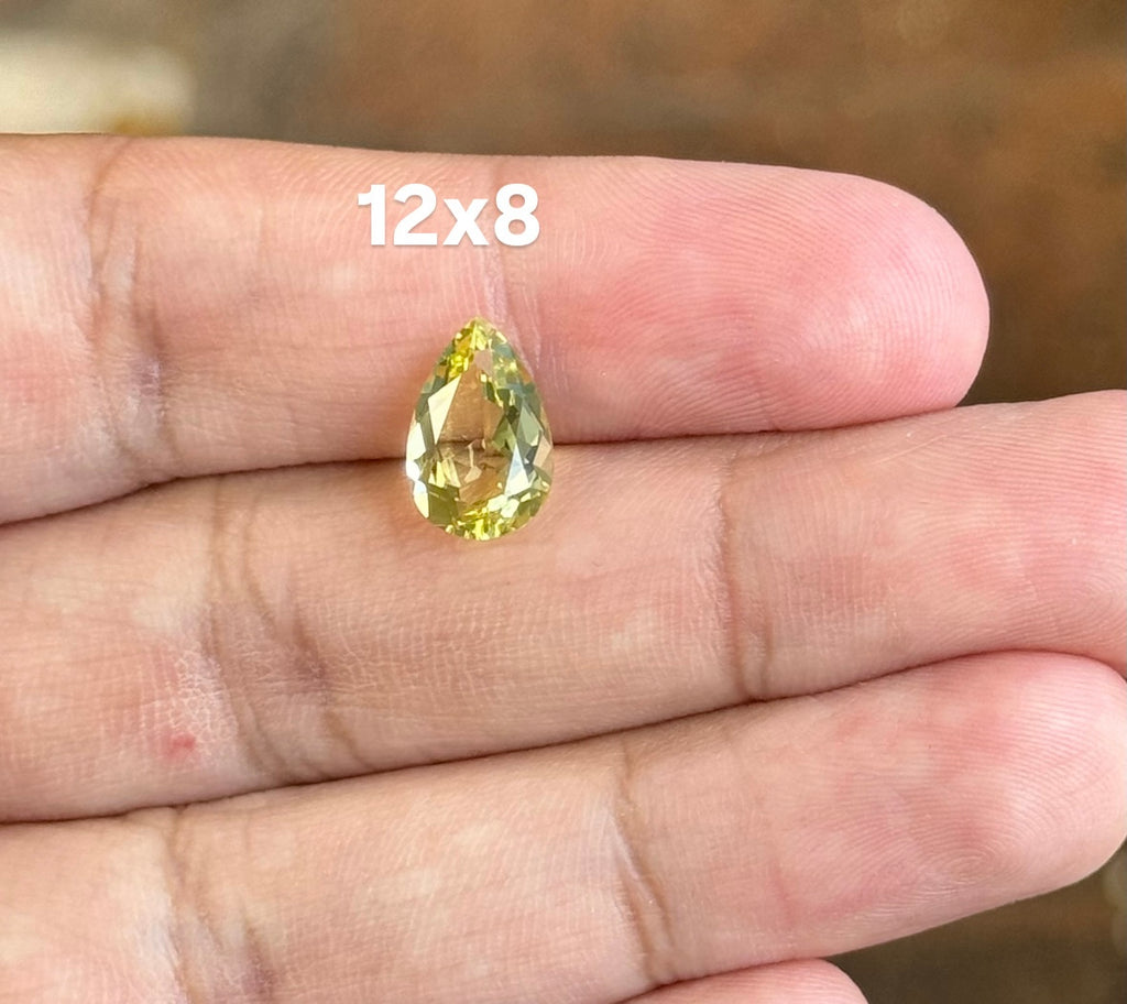 Lemon Citrine Yellow Pear  Gemstone