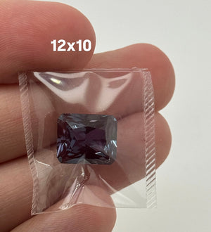 Lab Created Alexandrite Emerald Radiant