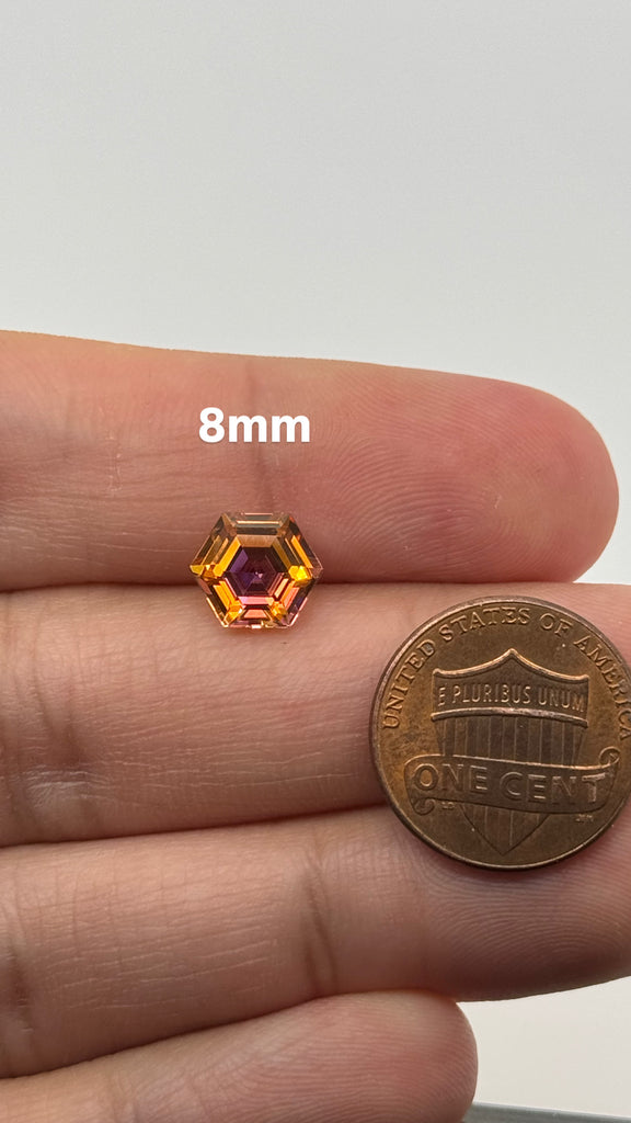 Natural Sunrise Mystic Topaz Hexagon Cut AAA Quality Faceted Gemstone Available in 5x5MM-10x10MM