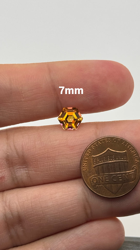 Natural Sunrise Mystic Topaz Hexagon Cut AAA Quality Faceted Gemstone Available in 5x5MM-10x10MM