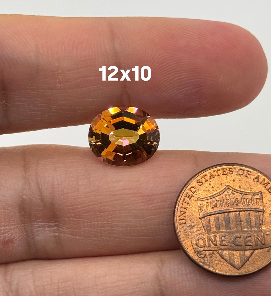 Natural Sunrise Mystic Topaz Oval Step Shape AAA Quality Faceted Gemstone Available in 8x6MM-12x10MM