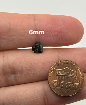 Natural Heart Loose Green Tourmaline