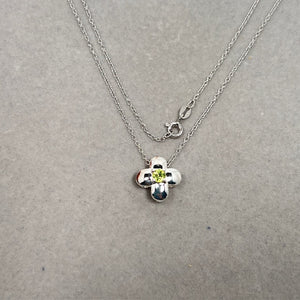 0.25 CT 4mm Peridot Pendant in Silver – AA Round Solitaire Gemstone Necklace with 18" Silver Cable Chain