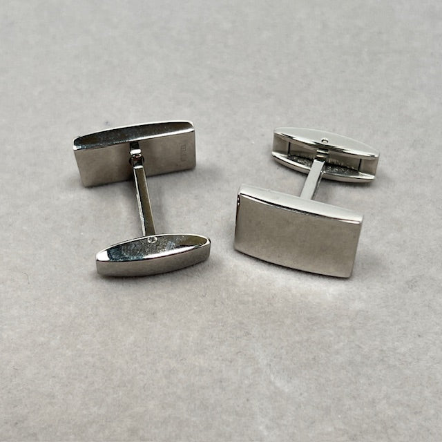 Men’s Plain Stainless Steel Cufflinks | Classic Groom, Wedding, Business, Dress Shirt Accessories