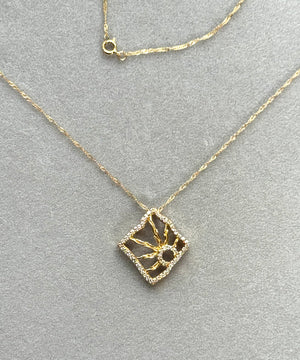 0.20-0.25 Cts SI2 - I1 clarity and I-J color Diamond Pendant in 14K Yellow Gold