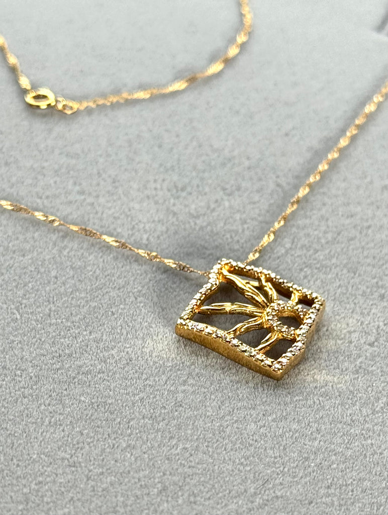 0.20-0.25 Cts SI2 - I1 clarity and I-J color Diamond Pendant in 14K Yellow Gold