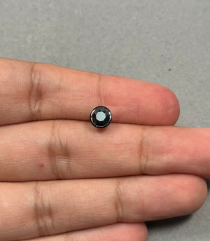 Men’s Black Diamond Stud Earring 5.5mm – 0.91–1.02 Ct AAA Round Black Diamond in 14K Blackened White Gold – Stylish Gift