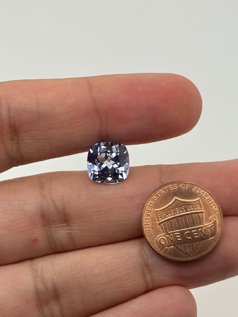 10mm Cushion Synthetic Very Light Blue Sapphire Gemstone | Loose Gem, DIY Jewelry, Jewelry Making Supplies