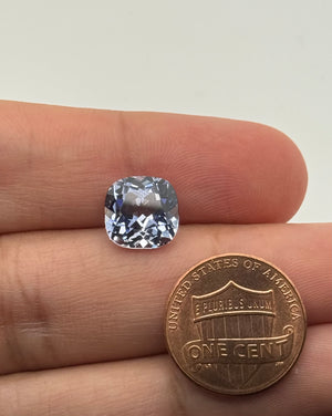 10mm Cushion Synthetic Very Light Blue Sapphire Gemstone | Loose Gem, DIY Jewelry, Jewelry Making Supplies