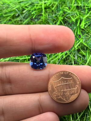 Loose 10mm Cushion Synthetic Medium Blue Sapphire Gemstone | DIY Jewelry, Jewelry Making Supplies, Loose Gemstone