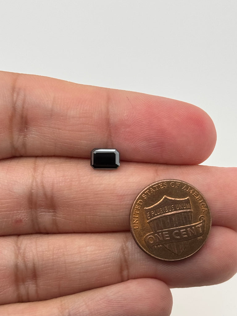 Lab Created Emerald Black Moissanite 7x5MM-12x10MM