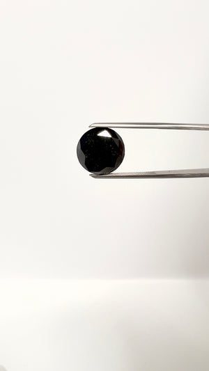 11.28 Cts Treated Fancy Black Diamond AAA Quality Round Cut