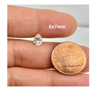 Pear Best White Color Moissanite