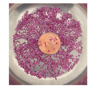 Loose Natural Pink Sapphire AAA Quality Small Round Parcels Available in Sizes 1.40MM