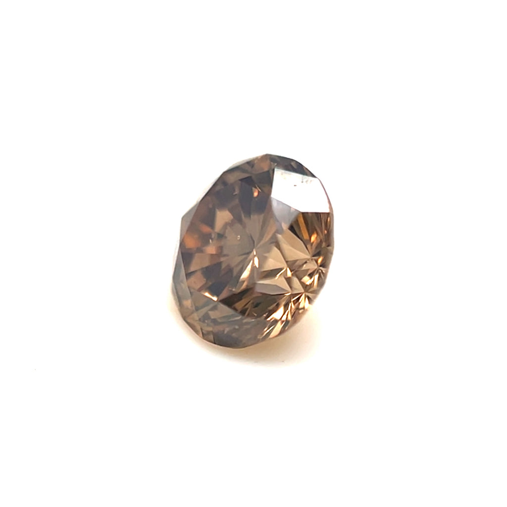 1.33 Cts Natural Fancy Brown Diamond I1 Quality Round Cut