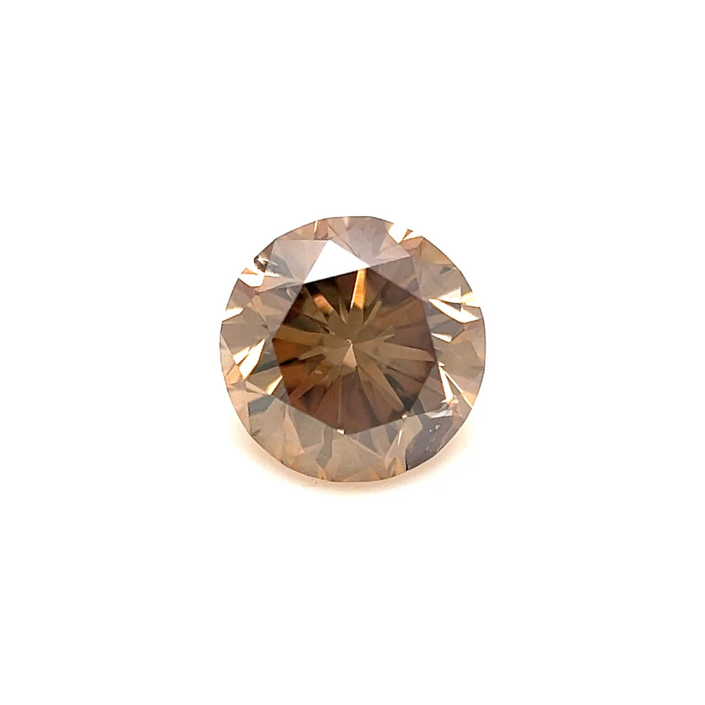 1.33 Cts Natural Fancy Brown Diamond I1 Quality Round Cut