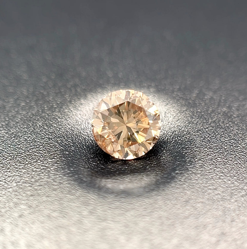 0.55 Cts Natural Fancy Brown Diamond I2 Quality Round Cut