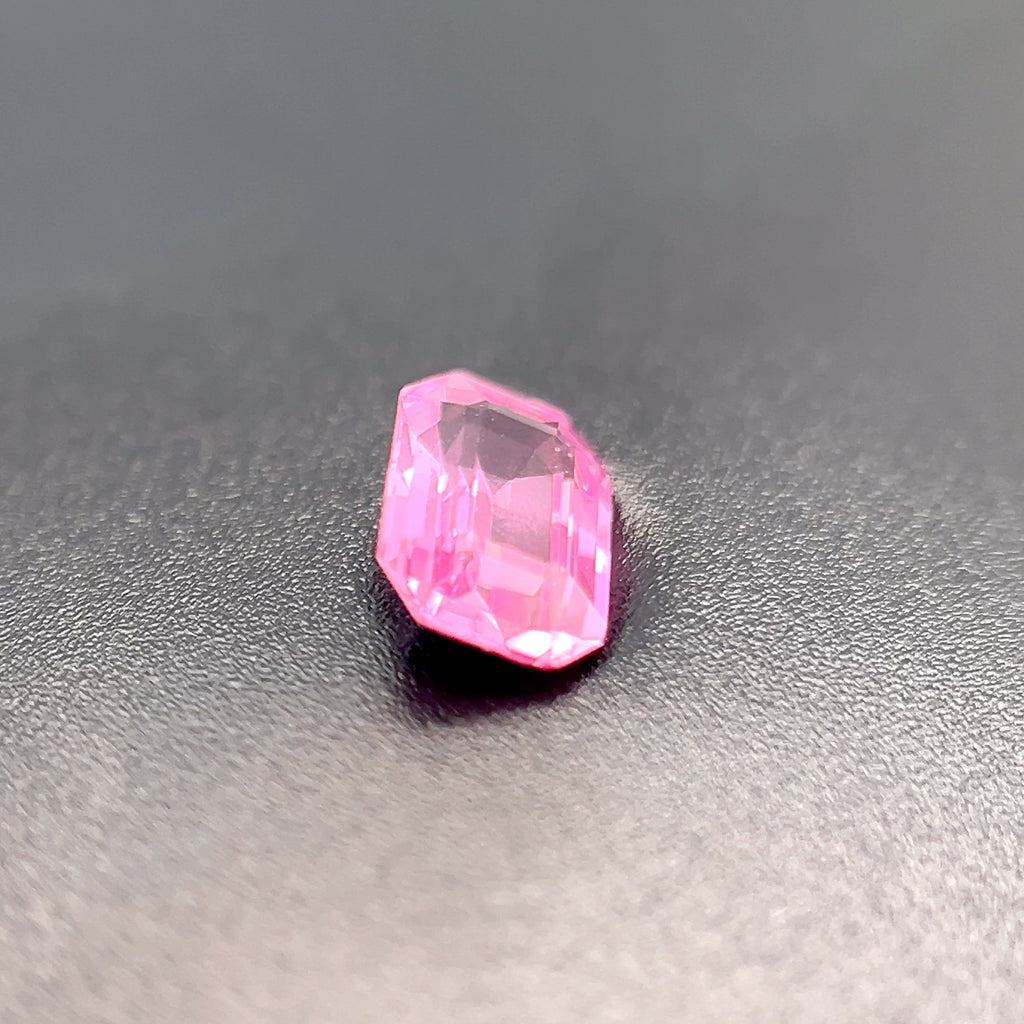 Loose Natural Pink Sapphire 7x5mm Emerald Cut, 1.16ct AAA Quality Gemstone, One of a Kind Pink Sapphire for Custom Jewelry