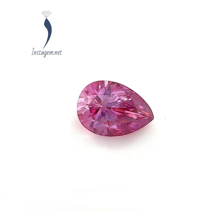 Lab Created Pear Pink Moissanite