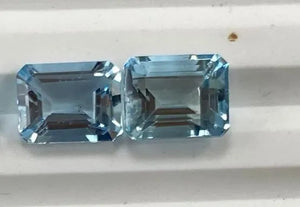 Natural Aquamarine Emerald Cut | Loose AAA Gemstone | 4x3mm–14x10mm | March Birthstone | Sky Blue Aquamarine for Custom Jewelry | Faceted Aquamarine Stone