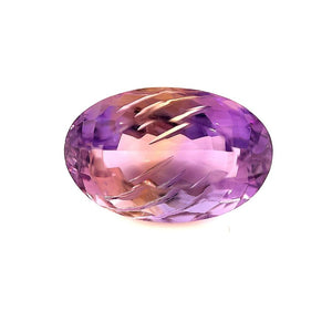 Loose 24.85 Cts Ametrine Oval Fancy Cut AAA Quality 23x15.1x11.9mm