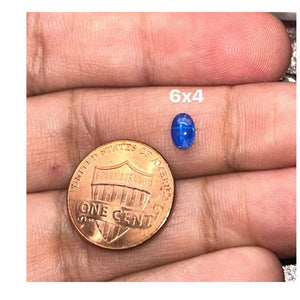 Loose Lab-Created Blue Star Sapphire Transparent Oval Cab Available in 6x4mm - 10x8mm