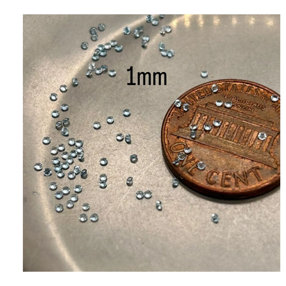 Loose Swiss Blue Topaz Round Cut AAA Quality Gemstones (25 Piece Lot)