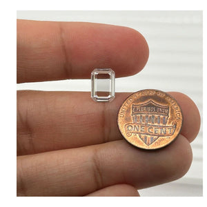 White Portrait Cut Best Moissanite Emerald