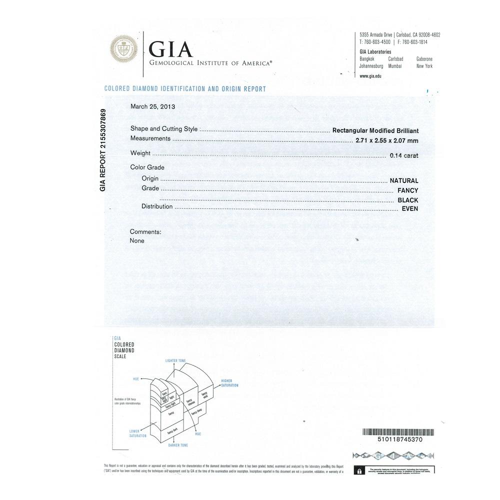 0.14 Cts Natural Fancy Black Diamond AAA Quality Princess Cut