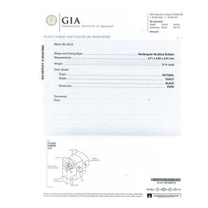 0.14 Cts Natural Fancy Black Diamond AAA Quality Princess Cut