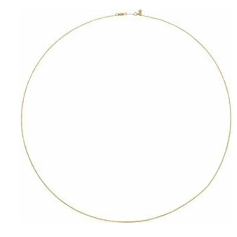 14K Yellow Gold Filled 1.1 mm Adjustable Cable 22 Inches Chain