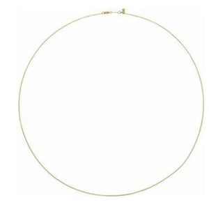 14K Yellow Gold Filled 1.1 mm Adjustable Cable 22 Inches Chain