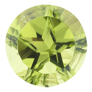 Natural Round Texas Star Shape 7mm Loose Peridot