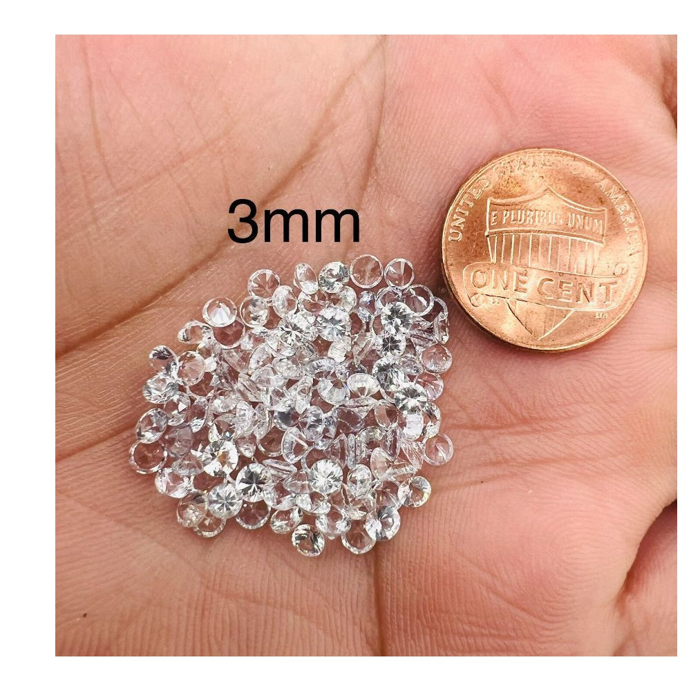 Round Faceted Better White Sapphire