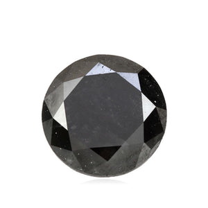 0.99 Cts Treated Fancy Black Diamond AA Quality Round Cut