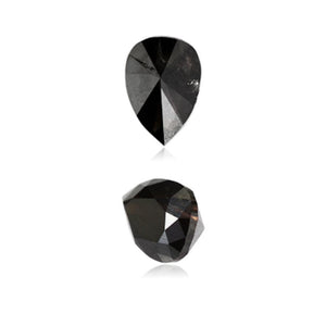 0.57 Cts Natural Fancy Black Diamond AAA Quality Pear Cut