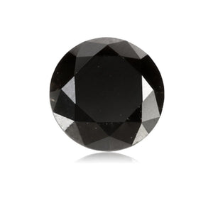 0.31 Cts Treated Fancy Black Diamond AAA Quality Round Cut