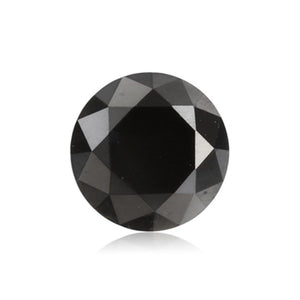 0.56 Cts Treated Fancy Black Diamond AAA Quality Round Cut