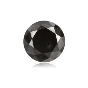 0.78 Cts of 5.24-5.28x4.10 mm GIA Certified AAA Round Cut ( 1 pc ) Loose Treated Fancy Black Diamond