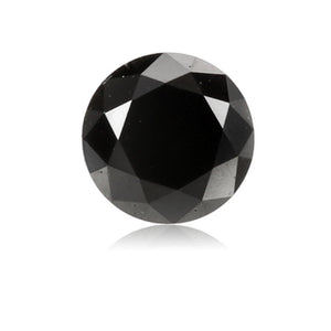 0.43 Cts Treated Fancy Black Diamond AAA Quality Round Cut