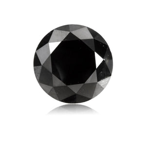 0.63 Cts Treated Fancy Black Diamond AAA Quality Round Cut